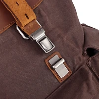 TSD Brand Stone Creek Waxed Canvas Unisex Adult Adjustable Straps Padded Straps Backpack