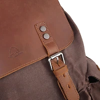 TSD Brand Stone Creek Waxed Canvas Unisex Adult Adjustable Straps Padded Straps Backpack