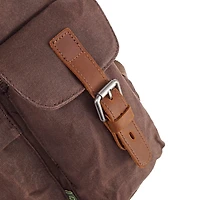 TSD Brand Stone Creek Waxed Canvas Unisex Adult Adjustable Straps Padded Straps Backpack
