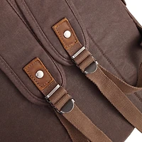 TSD Brand Stone Creek Waxed Canvas Unisex Adult Adjustable Straps Padded Straps Backpack