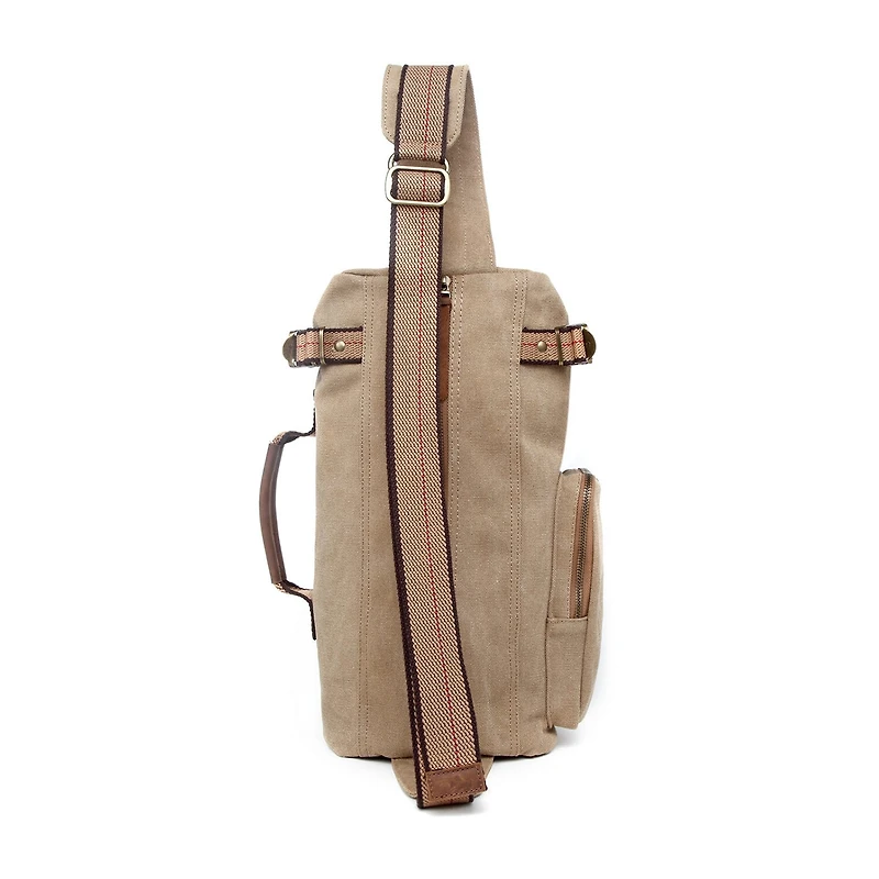 TSD Brand Hill Side Canvas Sling Bag Unisex Adult Adjustable Straps Padded Backpack