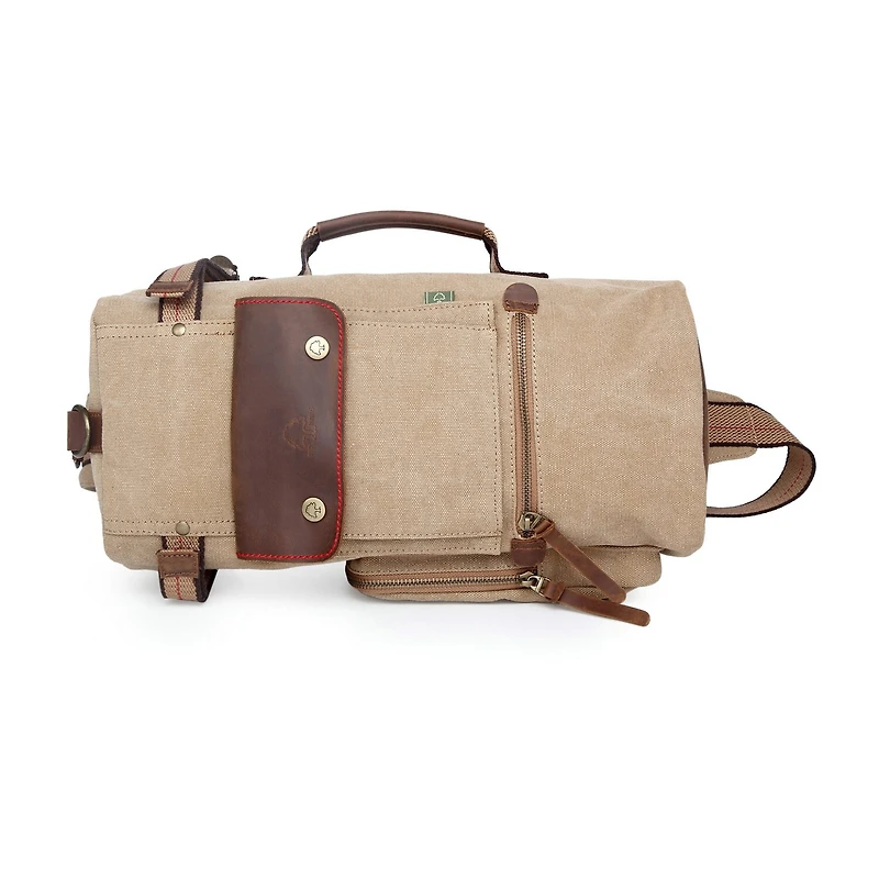 TSD Brand Hill Side Canvas Sling Bag Unisex Adult Adjustable Straps Padded Backpack