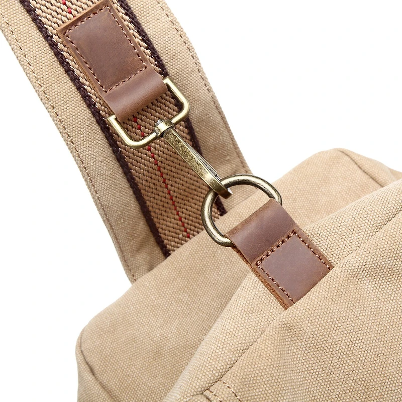 TSD Brand Hill Side Canvas Sling Bag Unisex Adult Adjustable Straps Padded Backpack