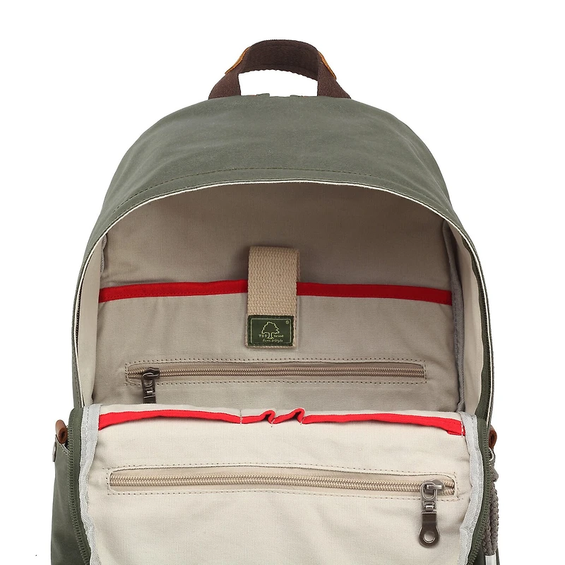 TSD Brand Urban Light Coated Canvas Unisex Adult Adjustable Straps Padded Backpack