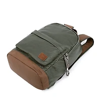 TSD Brand Urban Light Coated Canvas Unisex Adult Adjustable Straps Padded Backpack