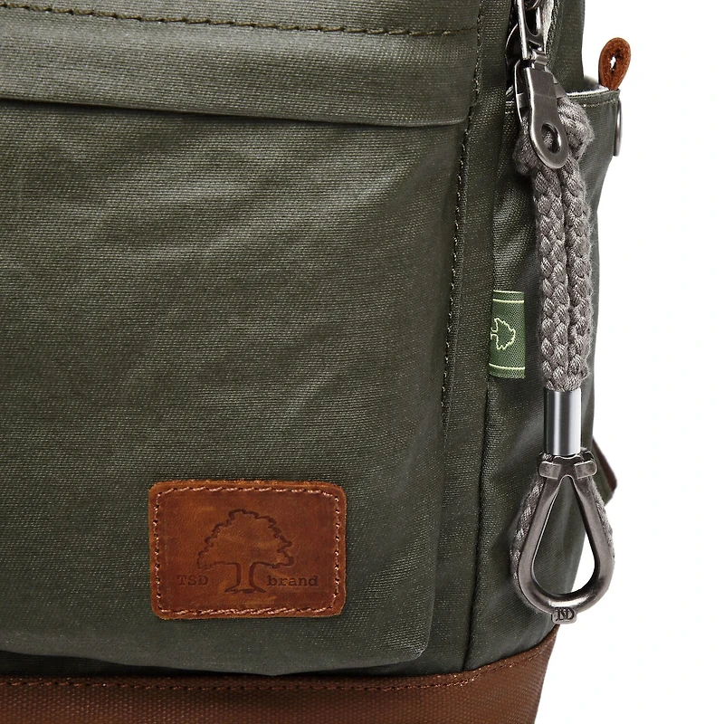 TSD Brand Urban Light Coated Canvas Unisex Adult Adjustable Straps Padded Backpack