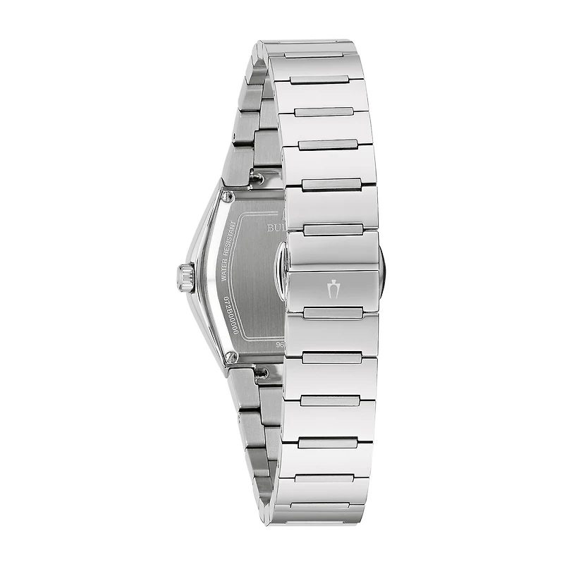 Bulova Modern Womens Silver Tone Stainless Steel Bracelet Watch 96l293
