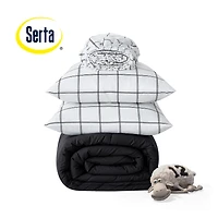 Serta Simply Clean™ Reversible Antimicrobial Treated Complete Bedding Set with Sheets