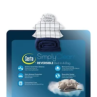 Serta Simply Clean™ Reversible Antimicrobial Treated Complete Bedding Set with Sheets