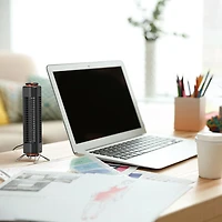 Sharper Image 12" Airbar Usb Powered With Full-Range Tilt Tower Desk Fan