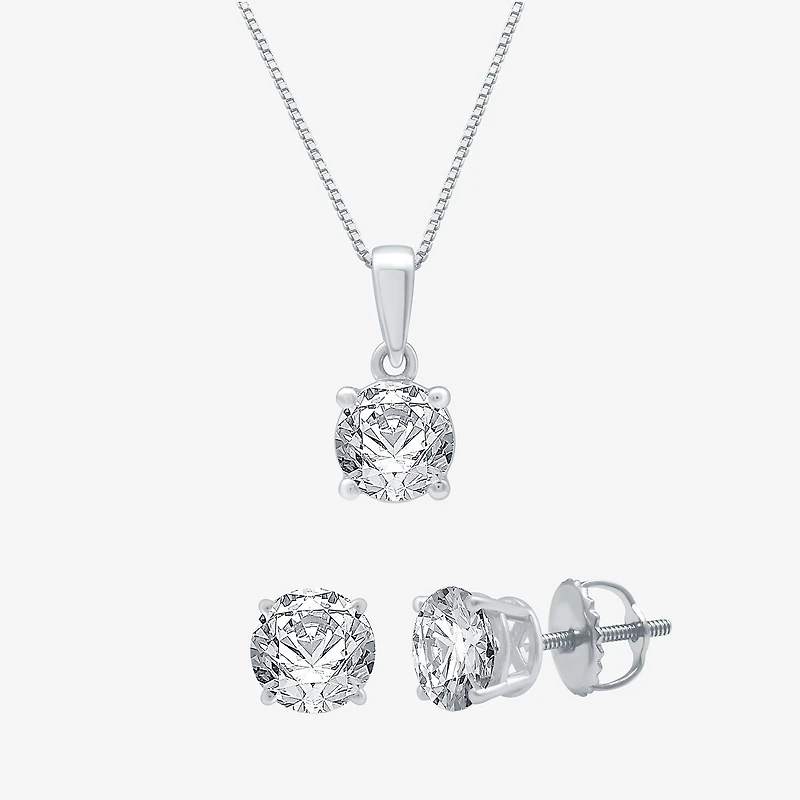 3 CT. T.W. Lab Grown White Diamond 14K Gold Round Jewelry Set