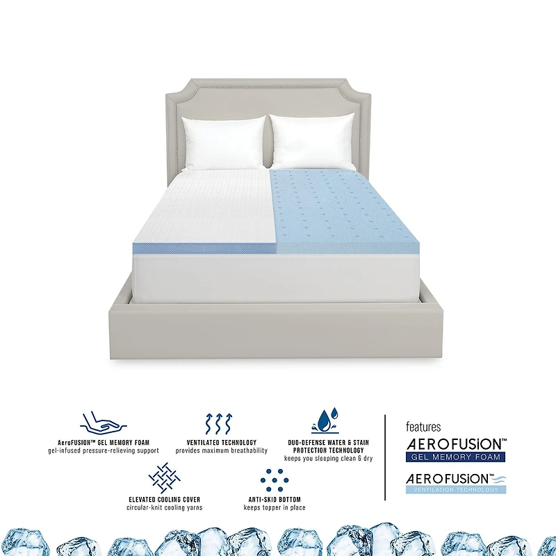 Bodipedic™ Home 3 Inch Max Cooling Topper with Cooling Cover