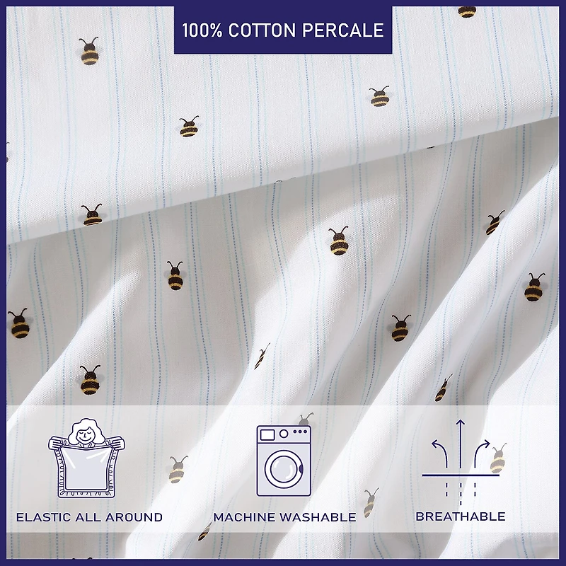 Poppy & Fritz Cotton Peracle Printed Sheet Set