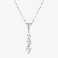 (G-H / Si2-I1) Womens 1/3 CT. T.W. Lab Grown White Diamond 10K Gold 18 Inch Pendant Necklace
