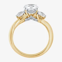 Love Lives Forever (G / Si1-Si2) Womens 2 CT. T.W. Lab Grown White Diamond 10K Gold Round 3-Stone Engagement Ring