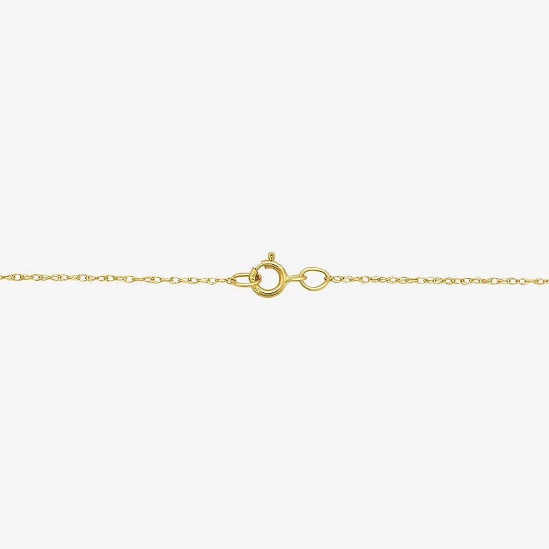 Mens White Cubic Zirconia 14K Gold Cross Pendant Necklace