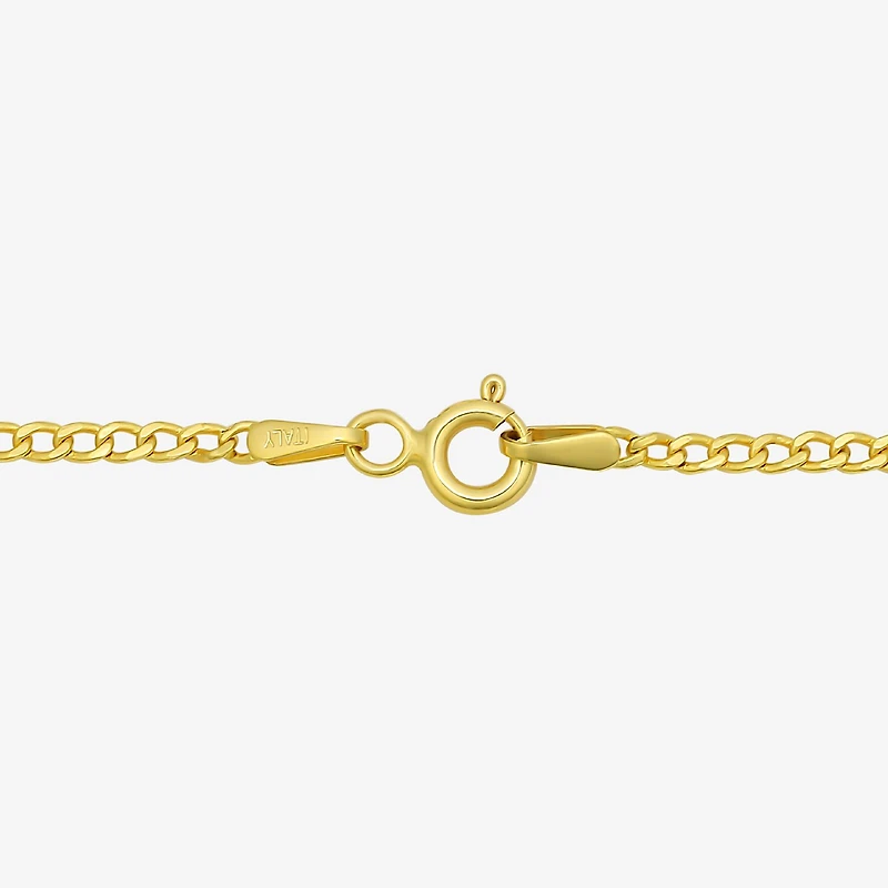 Made in Italy Girls 14K Gold 15 Inch Curb Chain Necklace