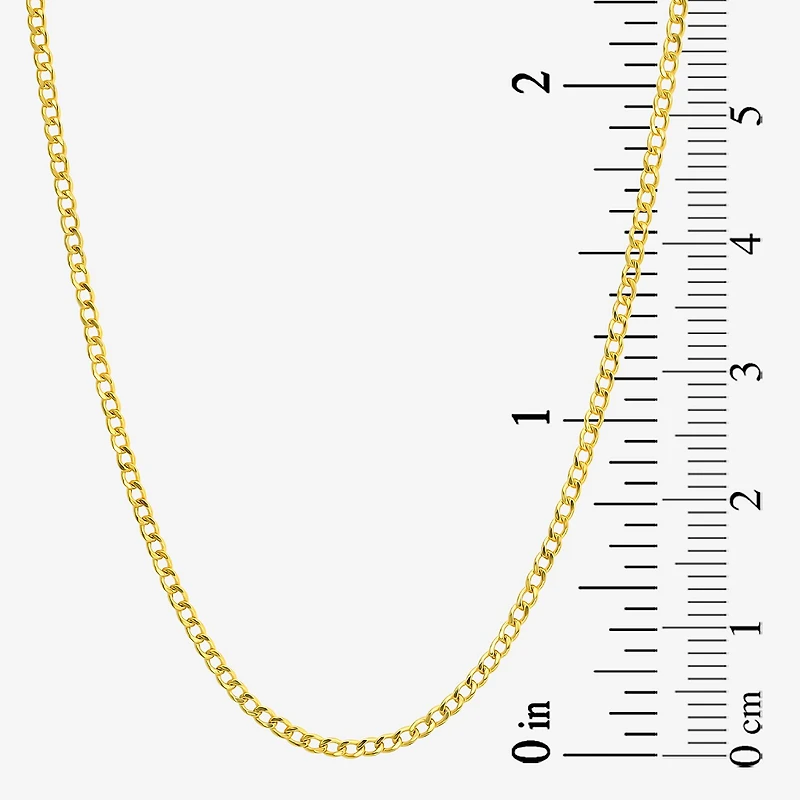 Made in Italy Girls 14K Gold Inch Curb Chain Necklace