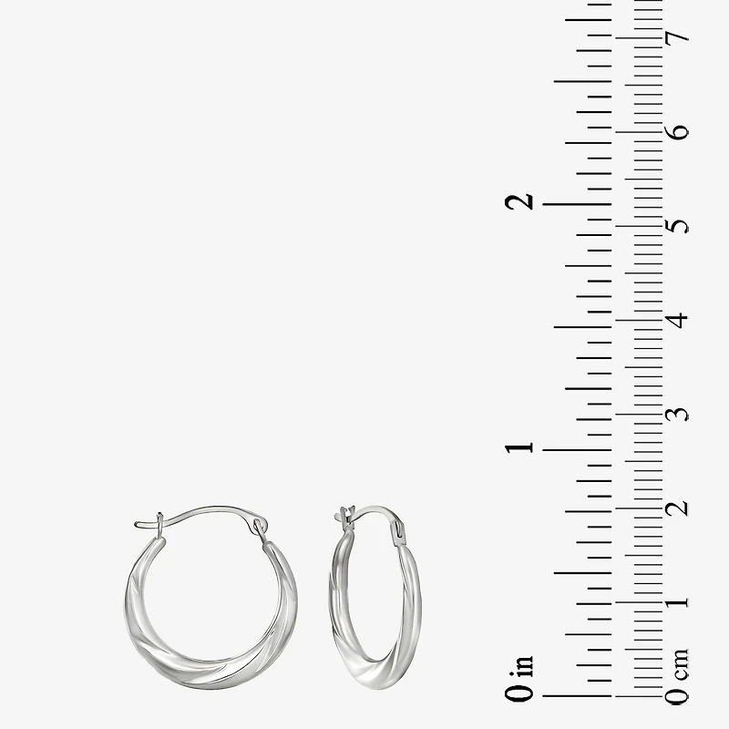 Womens 14K Gold 18mm Round Hoop Earrings