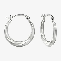 Womens 14K Gold 18mm Round Hoop Earrings