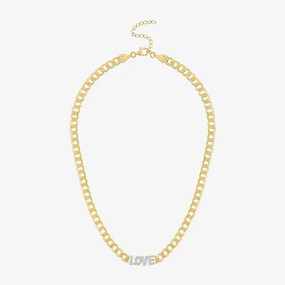 Diamond Addiction (G-H / I1-I2) Womens 1/10 CT. T.W. Lab Grown White Diamond 14K Gold Over Silver Sterling Silver 18 Inch Pendant Necklace