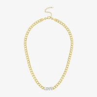 Diamond Addiction (G-H / I1-I2) Womens 1/10 CT. T.W. Lab Grown White Diamond 14K Gold Over Silver Sterling Silver 18 Inch Pendant Necklace