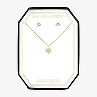 Diamond Addiction North Star (G-H / Si2-I1) Womens Diamond Accent Lab Grown White Diamond 14K Gold Over Silver Star 2-pc. Jewelry Set