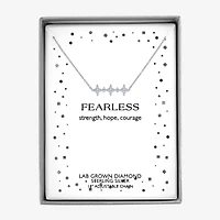 Diamond Accent (G-H / Si2-I1) Womens Lab Grown White Sterling Silver Star 18 Inch Pendant Necklace