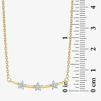 Diamond Accent (G-H / Si2-I1) Womens Lab Grown White 14K Gold Over Silver Sterling 18 Inch Pendant Necklace