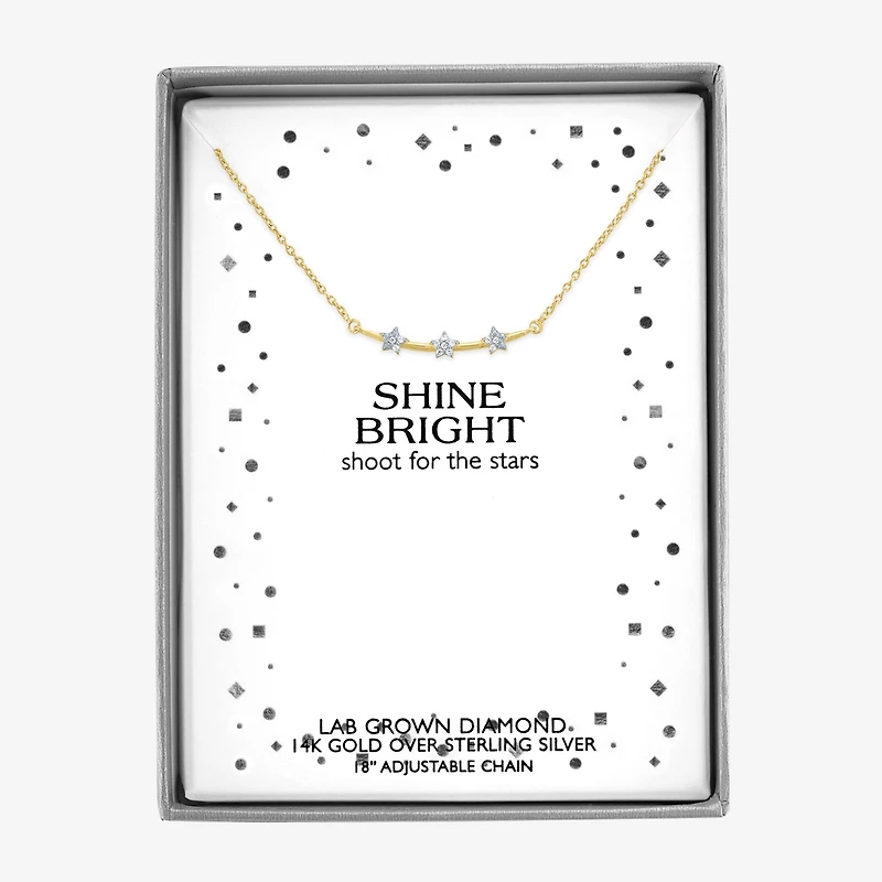 Diamond Accent (G-H / Si2-I1) Womens Lab Grown White 14K Gold Over Silver Sterling 18 Inch Pendant Necklace