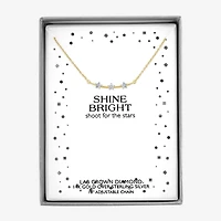 Diamond Accent (G-H / Si2-I1) Womens Lab Grown White 14K Gold Over Silver Sterling 18 Inch Pendant Necklace