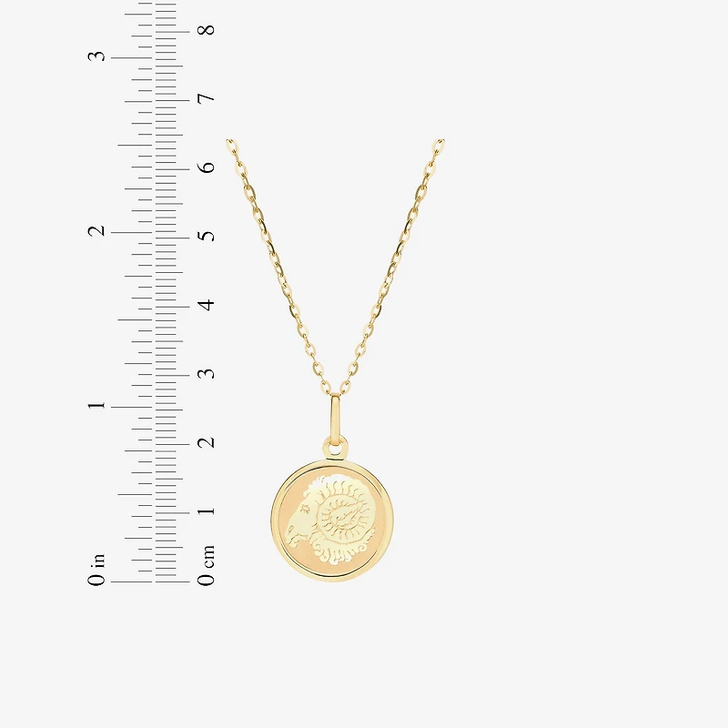 Limited Quantities! Womens 14K Gold Round 18 Inch Pendant Necklace