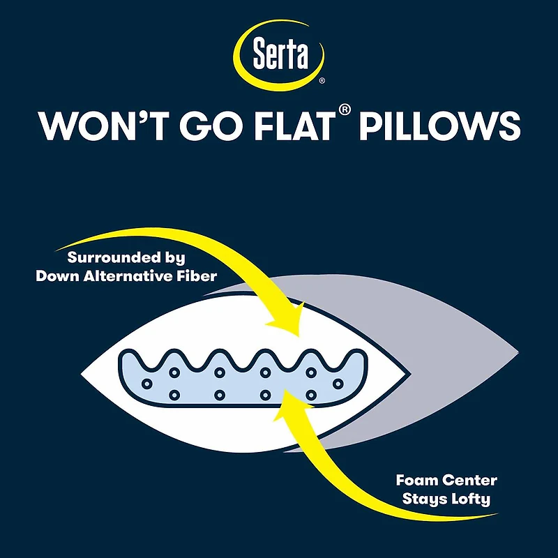 Serta® 2 Pack Medium Density Bed Pillow