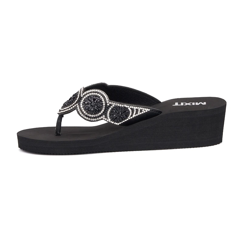 Mixit Womens 5 Disc Wedge Sandals