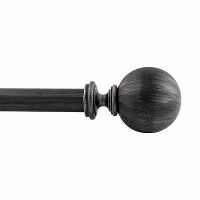 Deco Window Brushed Globe 1 IN Adjustable Curtain Rod