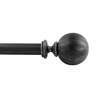 Deco Window Brushed Globe 1 IN Adjustable Curtain Rod