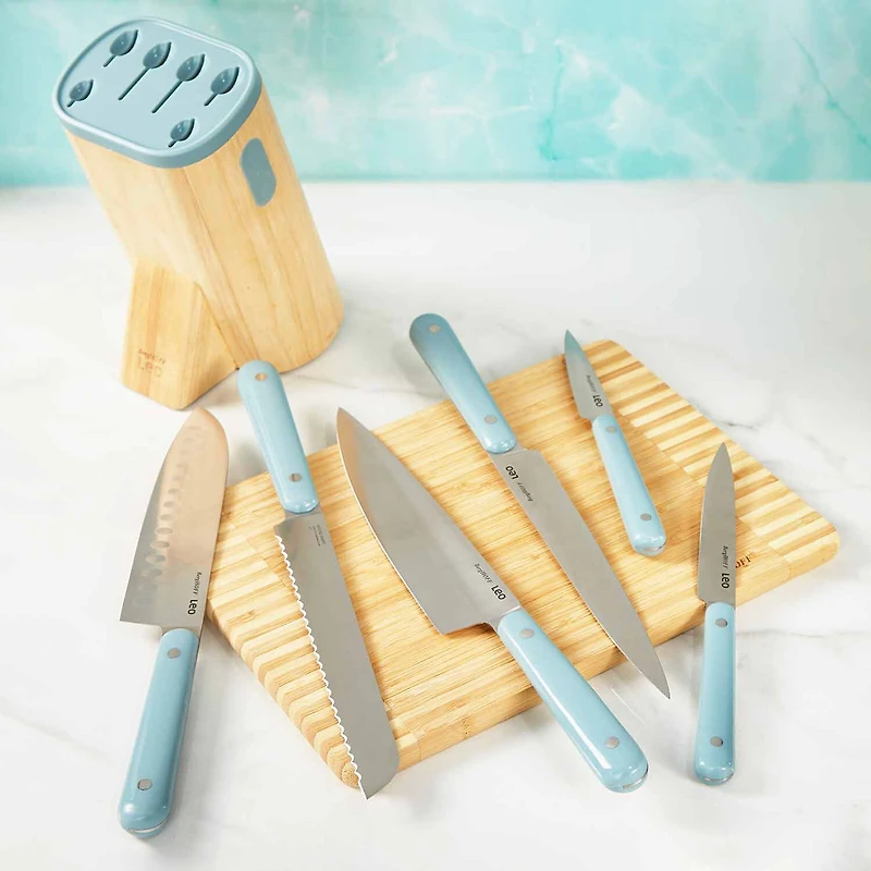 BergHOFF Leo Glints Stainless Steel 7-pc. Knife Block Set