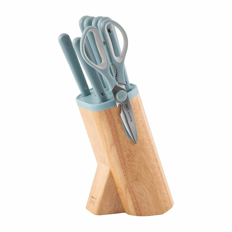 BergHOFF Leo Glints Stainless Steel 7-pc. Knife Block Set