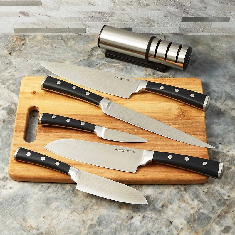 BergHOFF Antigua Stainless Steel 7-pc. Cutlery Set with Wood Storage Case