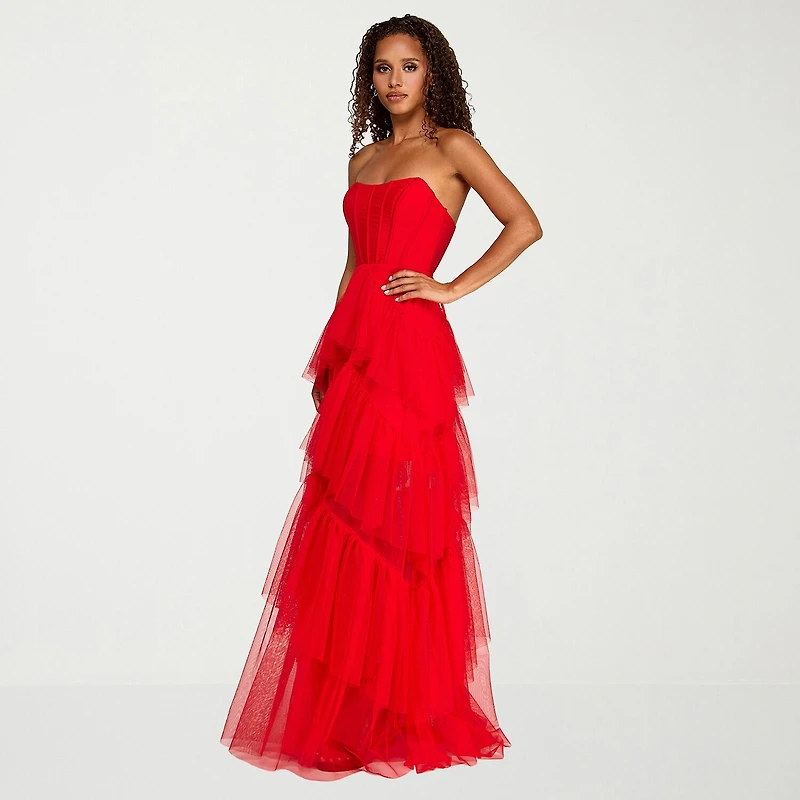 City Triangle Womens Juniors V Neck Sleeveless A-Line Dress