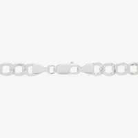 Womens Sterling Silver Inch Curb Chain Necklace