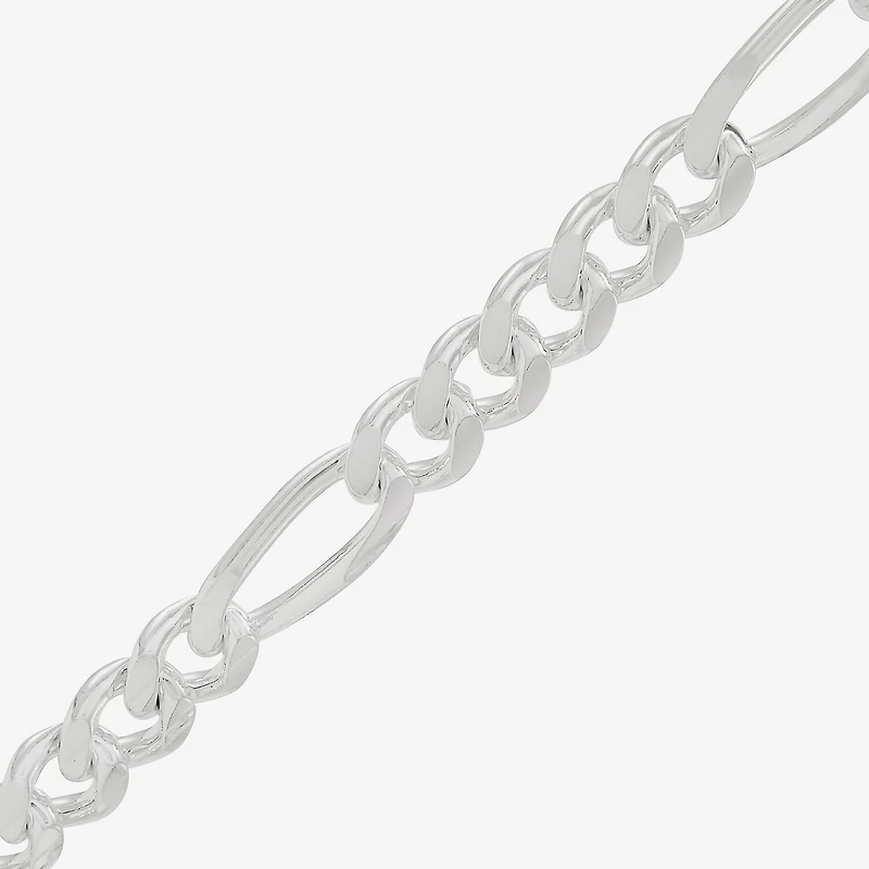 Made in Italy Mens Sterling Silver 24 Inch Figaro Chain Necklace