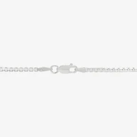 Made in Italy Womens Sterling Silver 30 Inch Box Chain Necklace