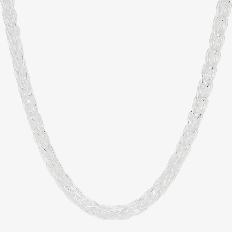 Made in Italy Mens Sterling Silver 22 Inch Wheat Chain Necklace