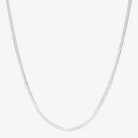 Made in Italy Womens Sterling Silver Inch Snake Chain Necklace
