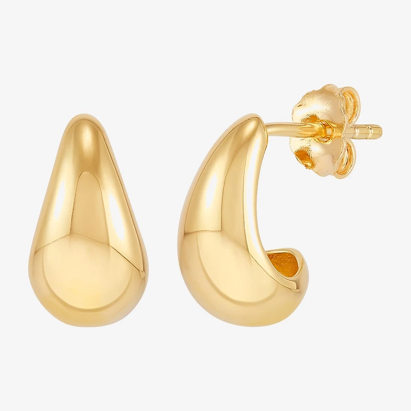 Silver Addiction Womens 14K Gold Over Silver 2 Pair Earring Set