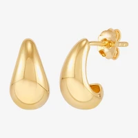 Silver Addiction Womens 14K Gold Over Silver 2 Pair Earring Set