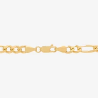 Made in Italy Mens 24K Gold Over Silver 24 Inch Figaro Chain Necklace