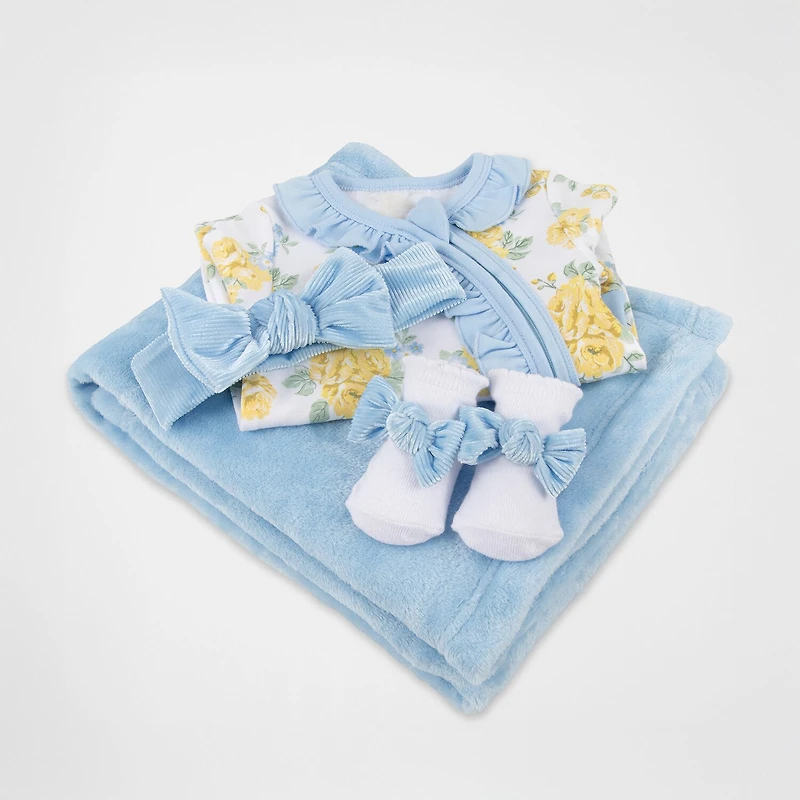 Baby Essentials Girls 4-pc. Clothing Set