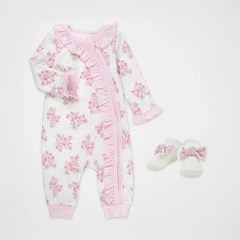 Baby Essentials Girls 4-pc. Clothing Set